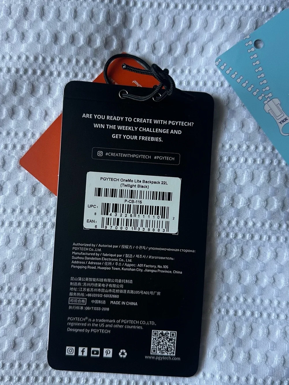Pgytech oneMo backpack 22L unused new